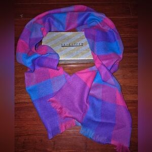 Nordstrom Pink Purple Blue Plaid Scarf